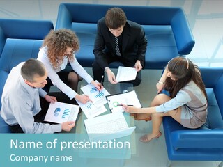 Business Male Teamwork PowerPoint Template