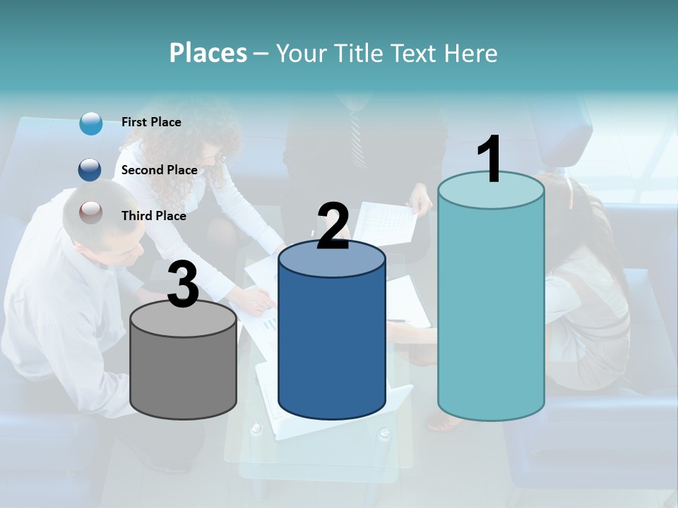 Business Male Teamwork PowerPoint Template