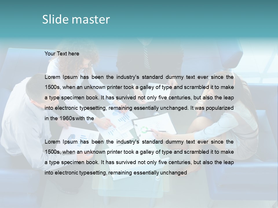 Business Male Teamwork PowerPoint Template