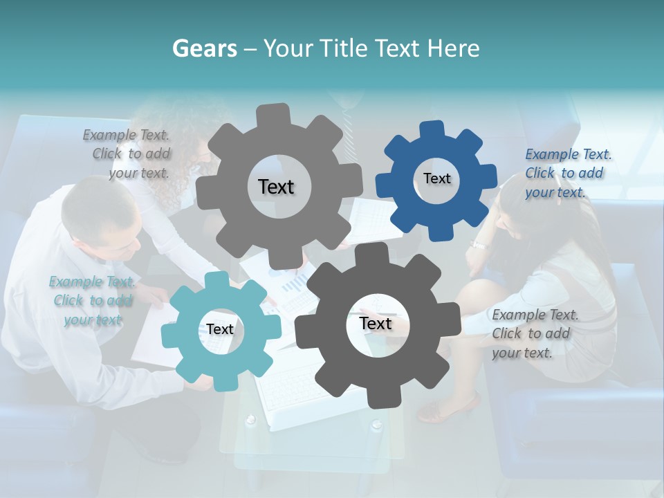 Business Male Teamwork PowerPoint Template