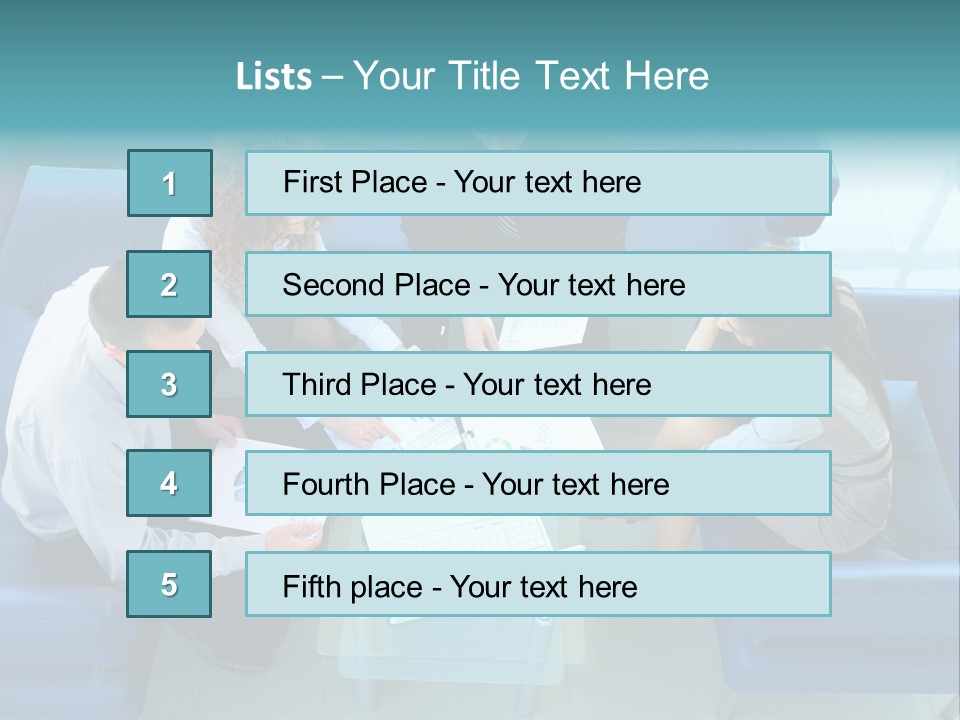 Business Male Teamwork PowerPoint Template