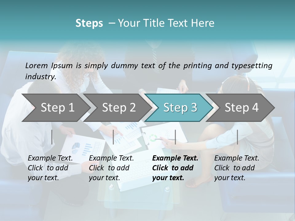 Business Male Teamwork PowerPoint Template