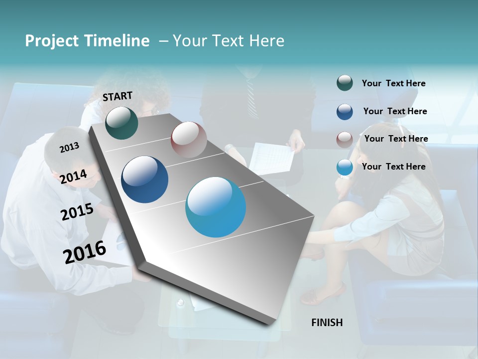 Business Male Teamwork PowerPoint Template