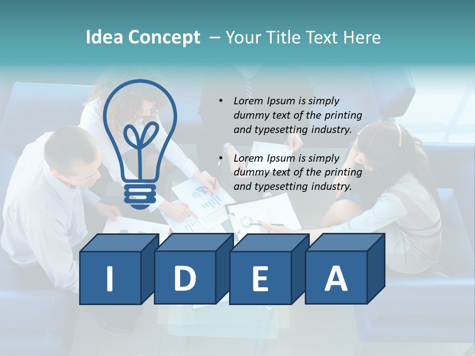 Business Male Teamwork PowerPoint Template