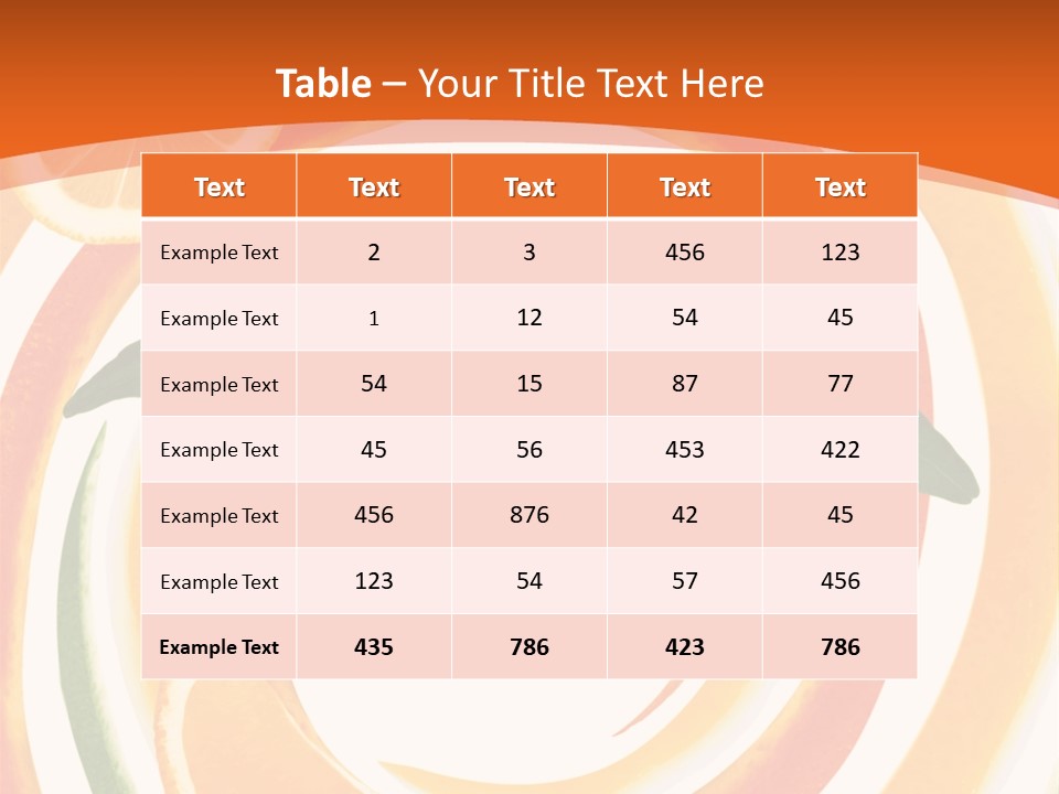 Nature Abstract Food PowerPoint Template