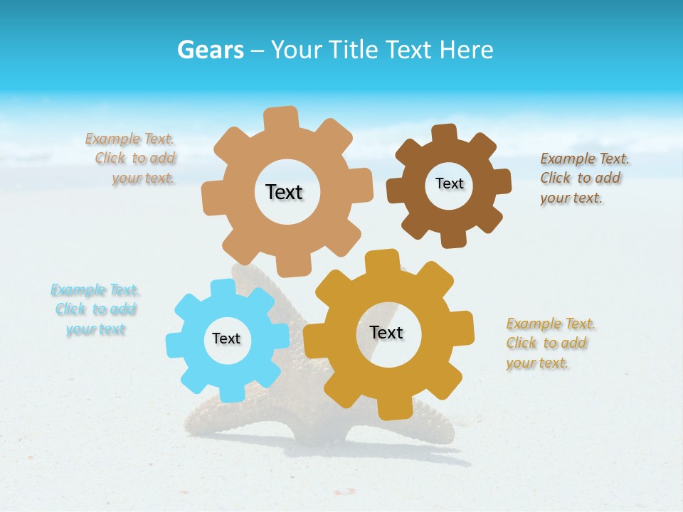Copy Waves Close PowerPoint Template