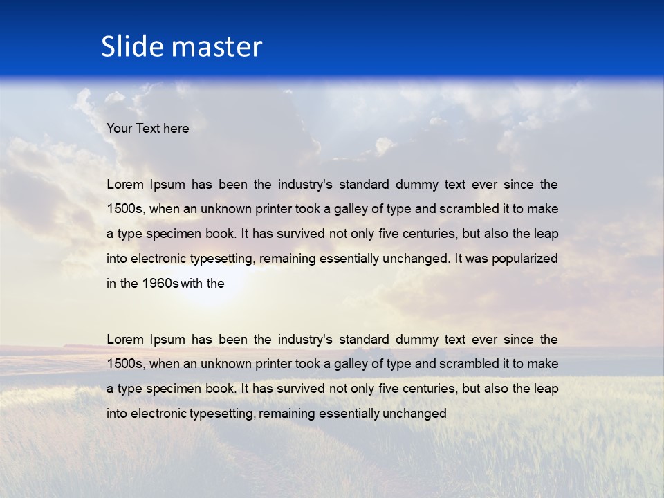 Farmland Sunshine Red PowerPoint Template