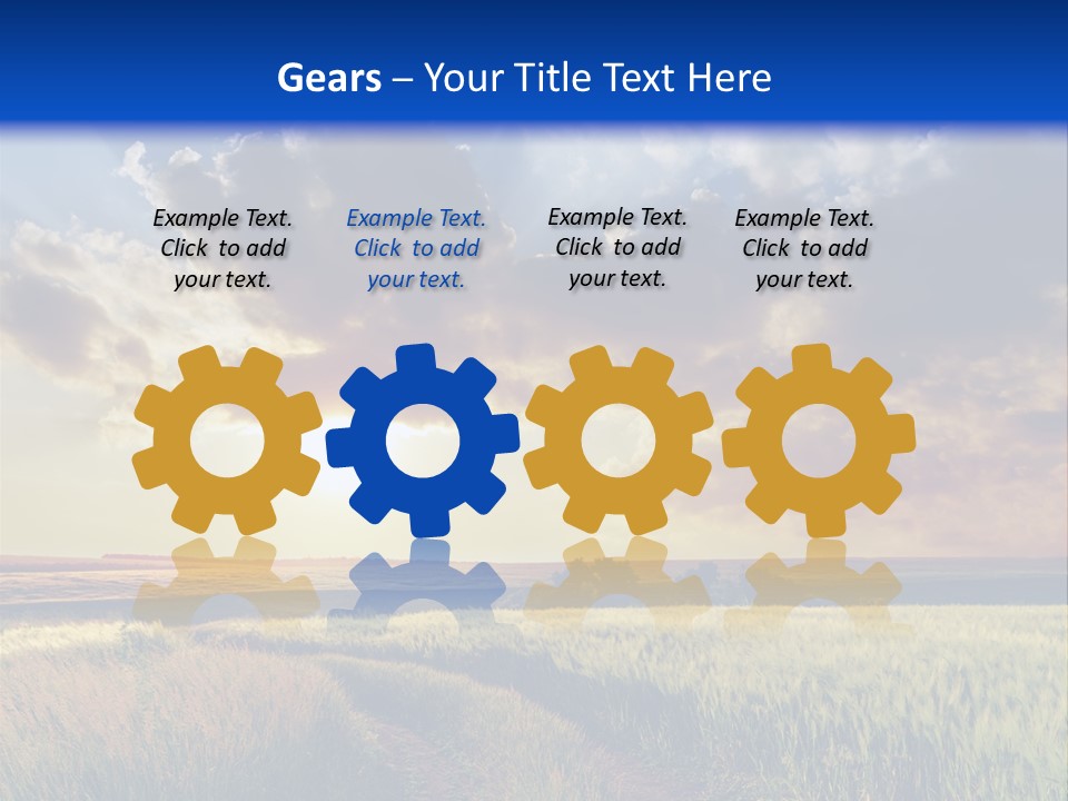 Farmland Sunshine Red PowerPoint Template