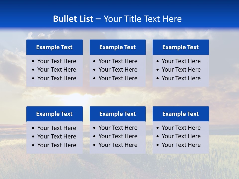 Farmland Sunshine Red PowerPoint Template