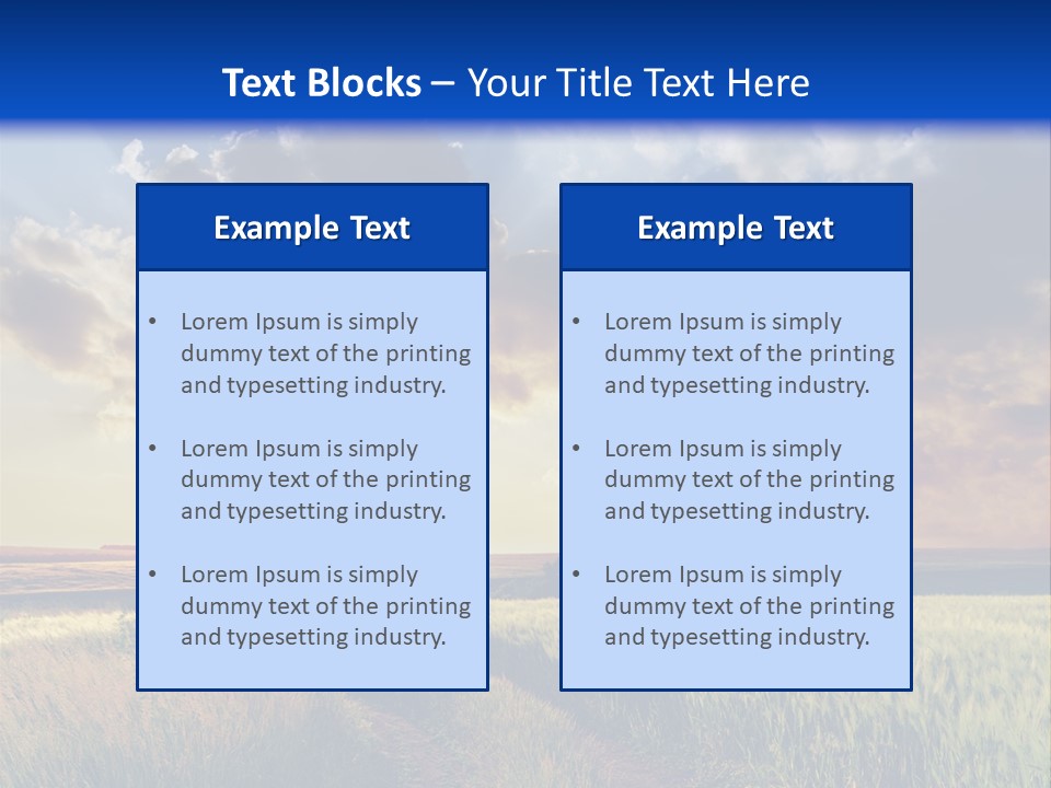 Farmland Sunshine Red PowerPoint Template