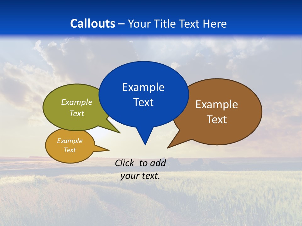 Farmland Sunshine Red PowerPoint Template