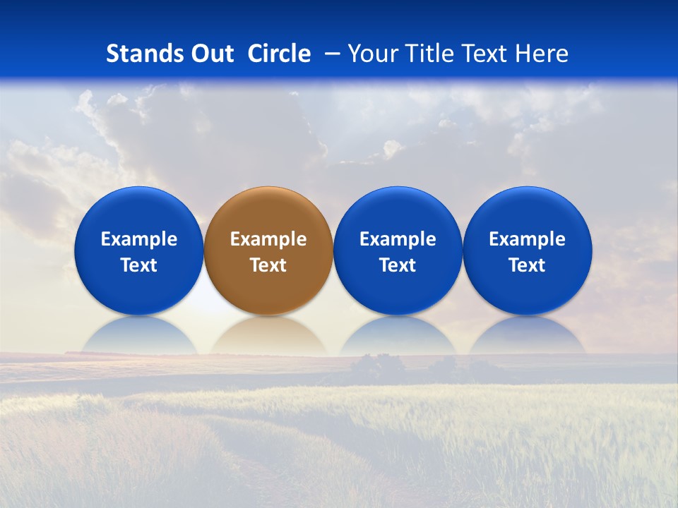 Farmland Sunshine Red PowerPoint Template