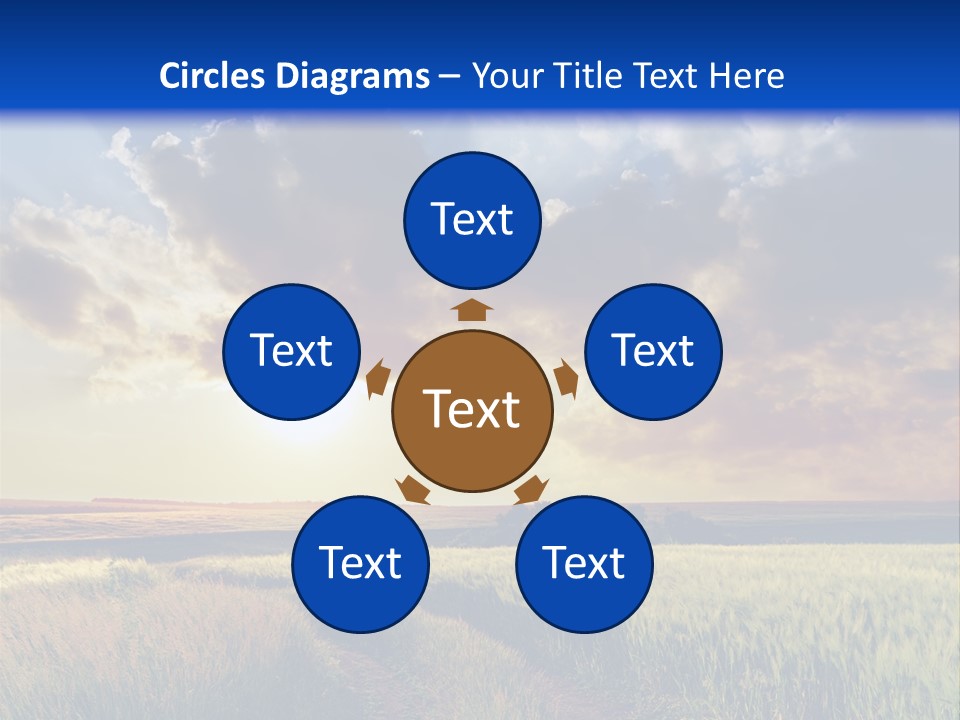 Farmland Sunshine Red PowerPoint Template