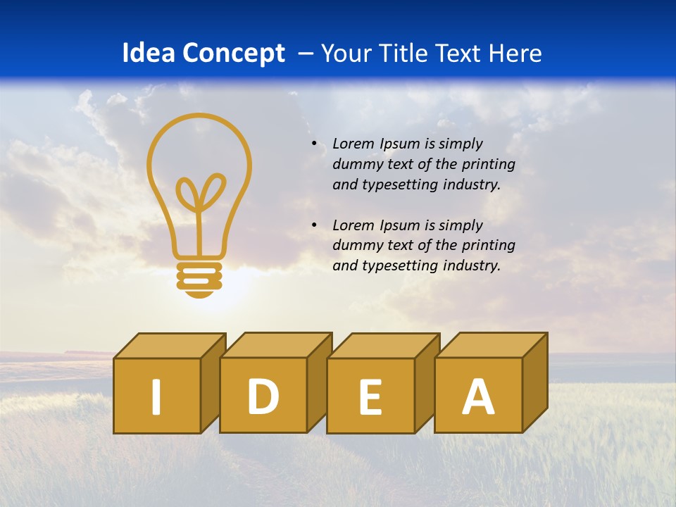 Farmland Sunshine Red PowerPoint Template