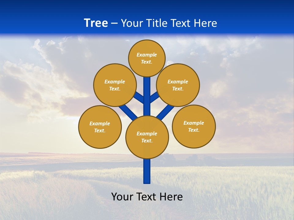 Farmland Sunshine Red PowerPoint Template