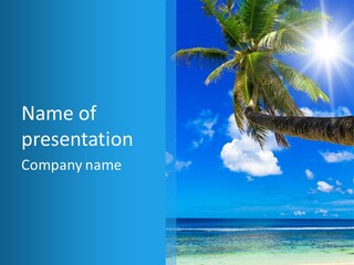 Sunny Blue Shore PowerPoint Template