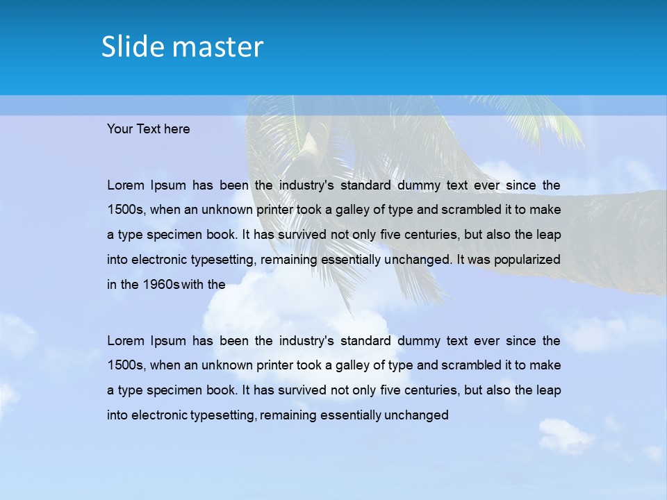 Sunny Blue Shore PowerPoint Template