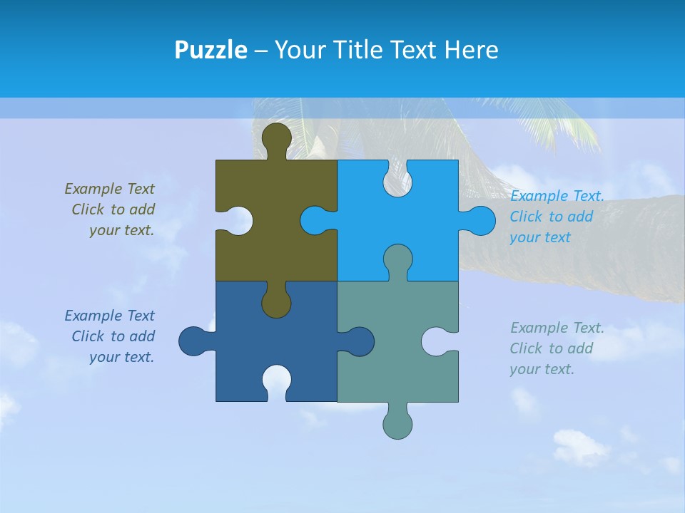 Sunny Blue Shore PowerPoint Template