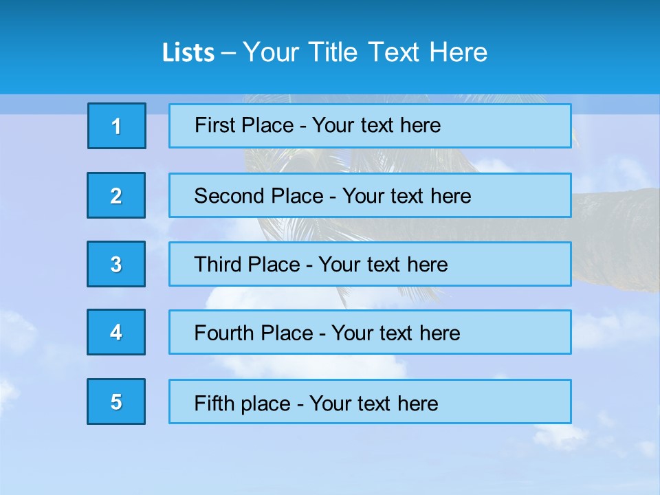 Sunny Blue Shore PowerPoint Template