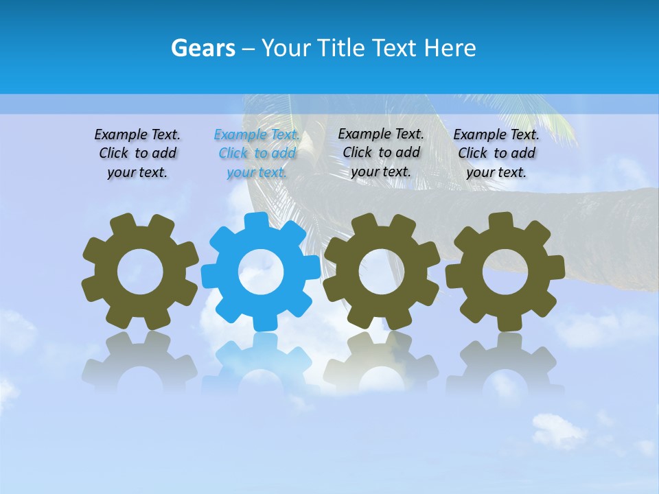 Sunny Blue Shore PowerPoint Template