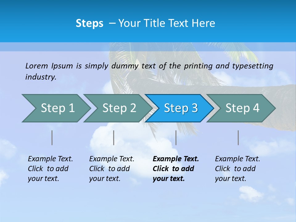 Sunny Blue Shore PowerPoint Template