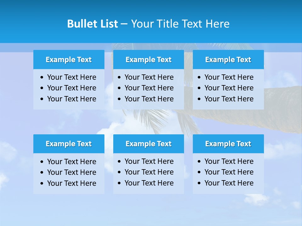 Sunny Blue Shore PowerPoint Template