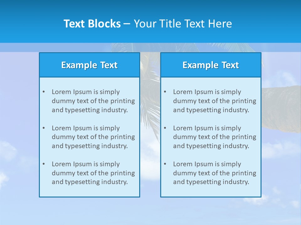 Sunny Blue Shore PowerPoint Template