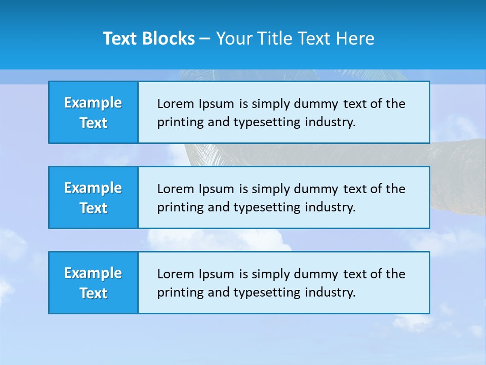 Sunny Blue Shore PowerPoint Template