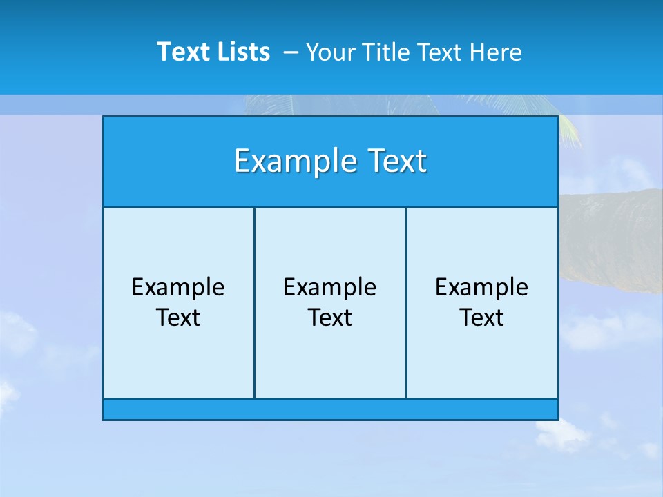 Sunny Blue Shore PowerPoint Template