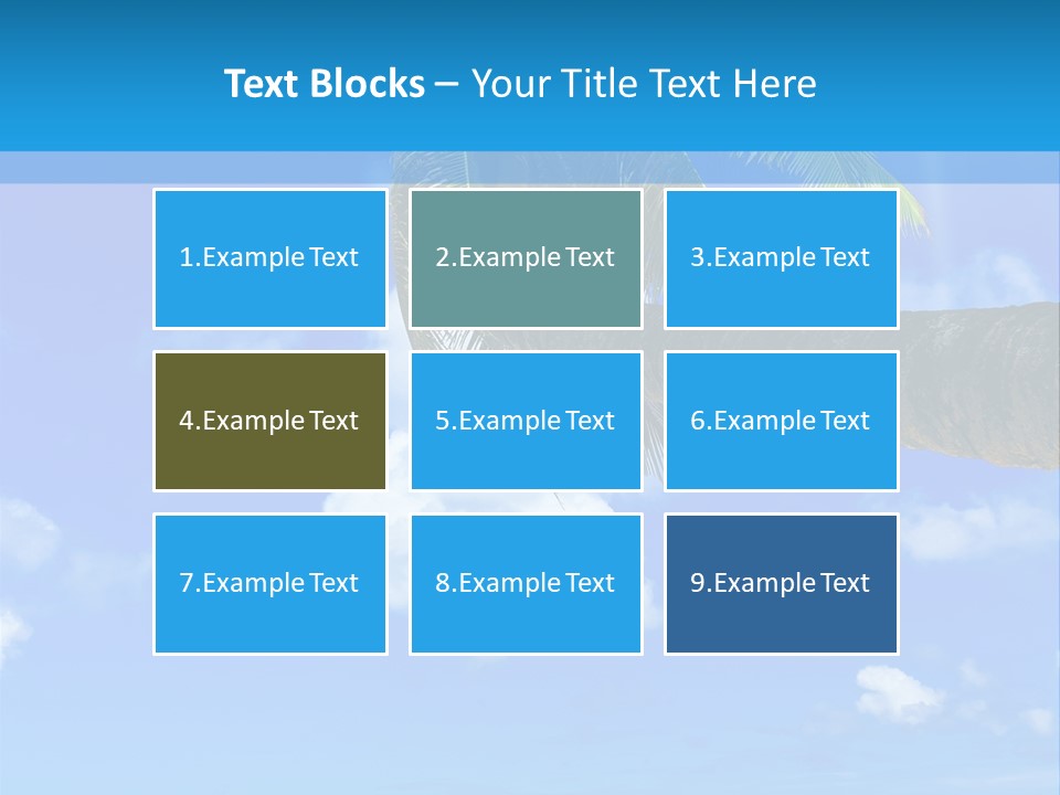 Sunny Blue Shore PowerPoint Template