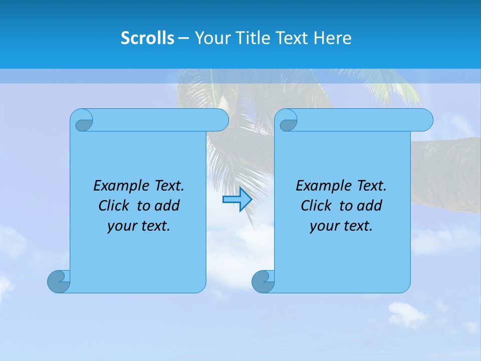 Sunny Blue Shore PowerPoint Template