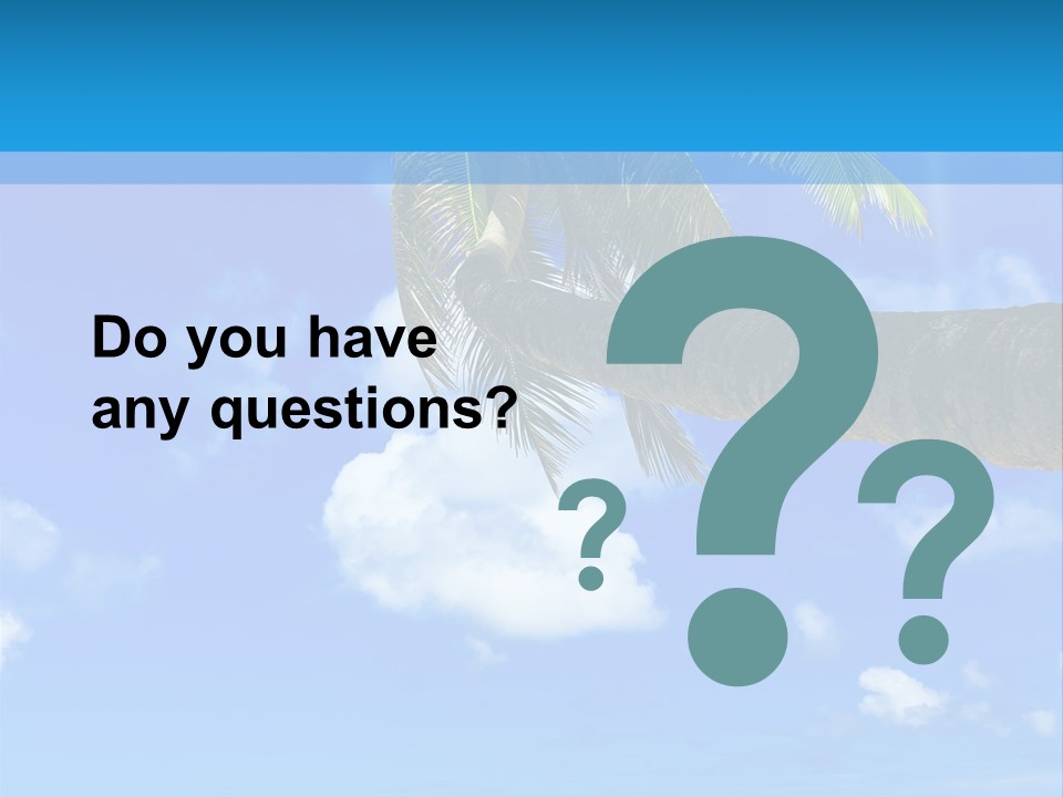 Sunny Blue Shore PowerPoint Template