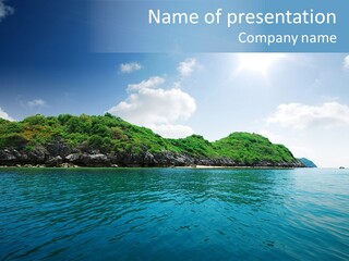 Rock Sand Turquoise PowerPoint Template