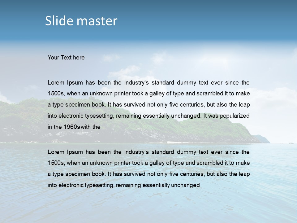 Rock Sand Turquoise PowerPoint Template