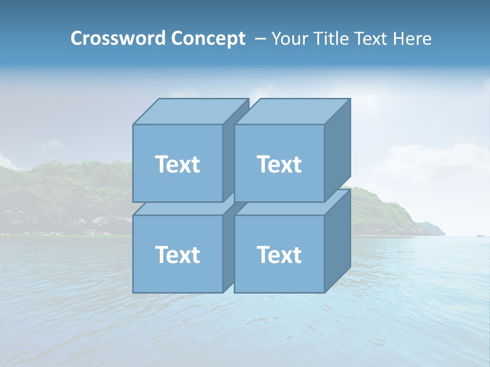 Rock Sand Turquoise PowerPoint Template