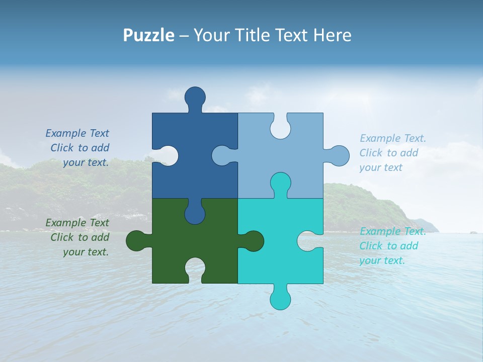 Rock Sand Turquoise PowerPoint Template