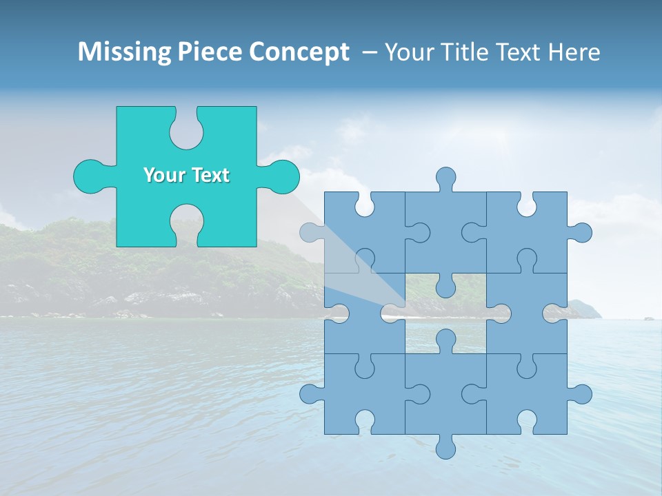 Rock Sand Turquoise PowerPoint Template