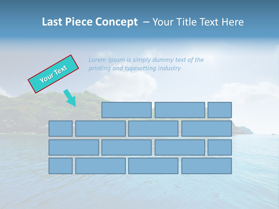 Rock Sand Turquoise PowerPoint Template