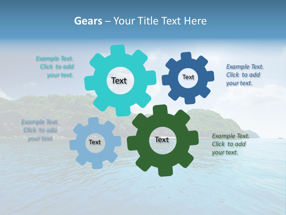 Rock Sand Turquoise PowerPoint Template