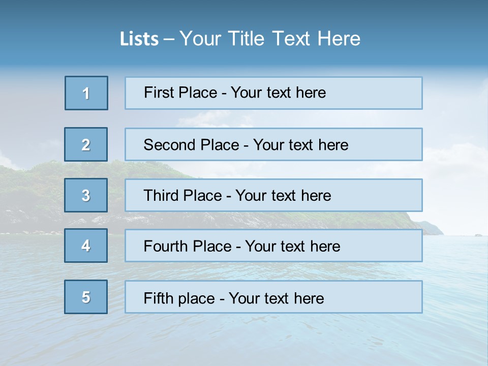 Rock Sand Turquoise PowerPoint Template