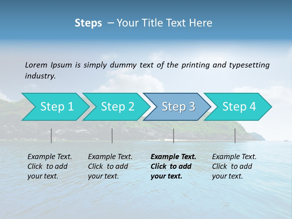 Rock Sand Turquoise PowerPoint Template