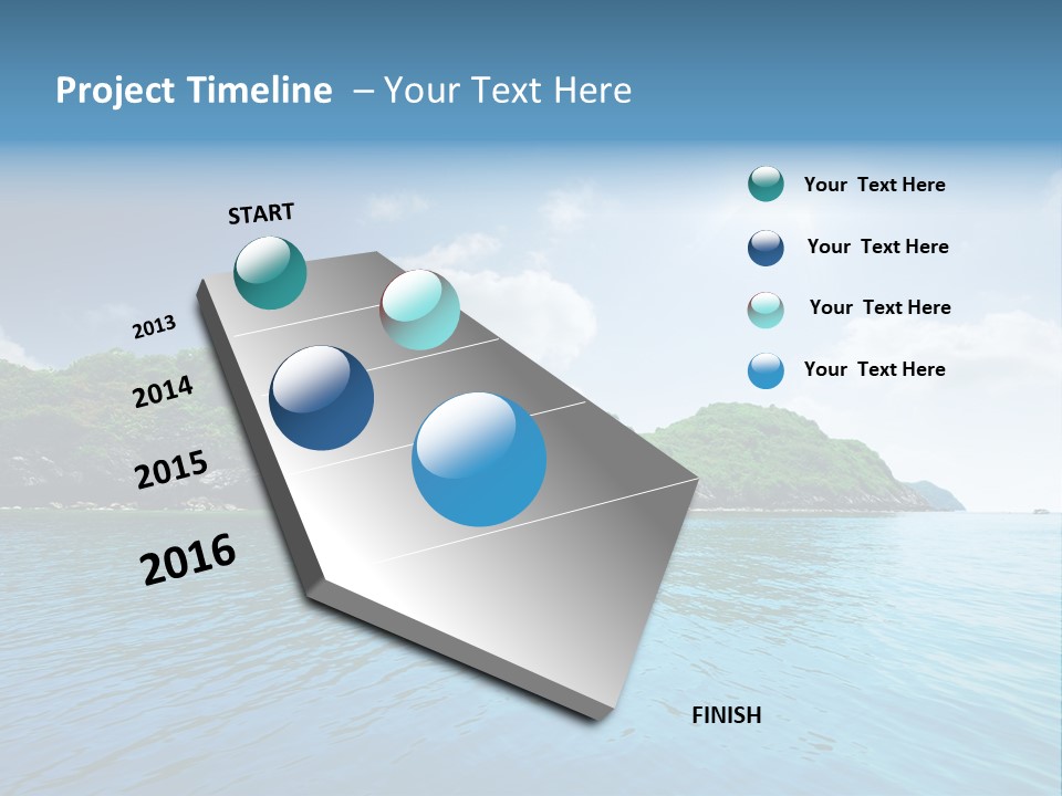 Rock Sand Turquoise PowerPoint Template