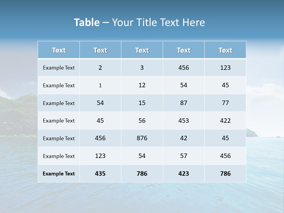 Rock Sand Turquoise PowerPoint Template