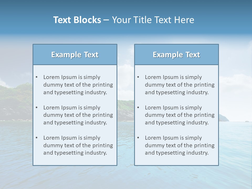 Rock Sand Turquoise PowerPoint Template