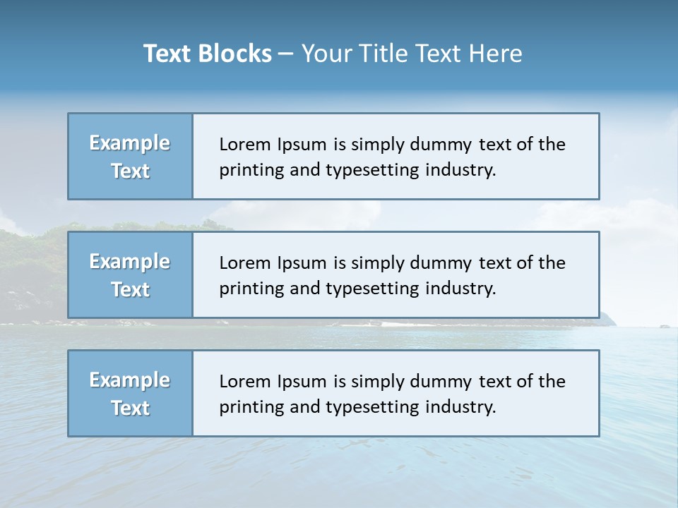 Rock Sand Turquoise PowerPoint Template