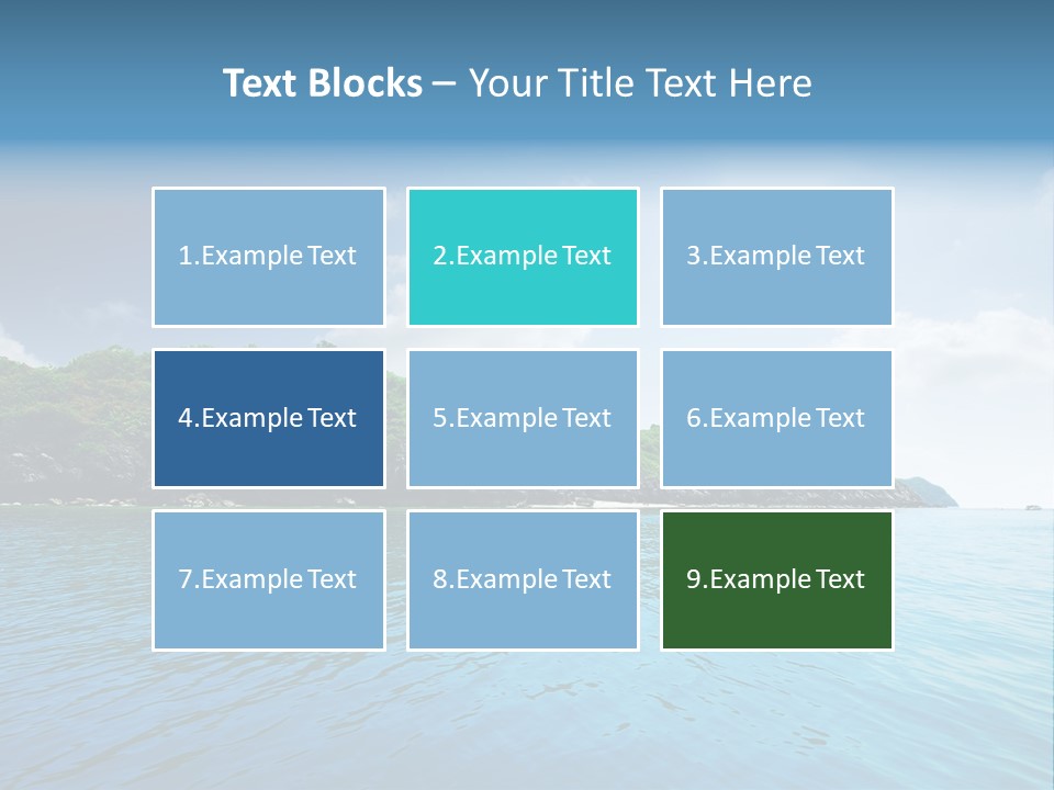 Rock Sand Turquoise PowerPoint Template