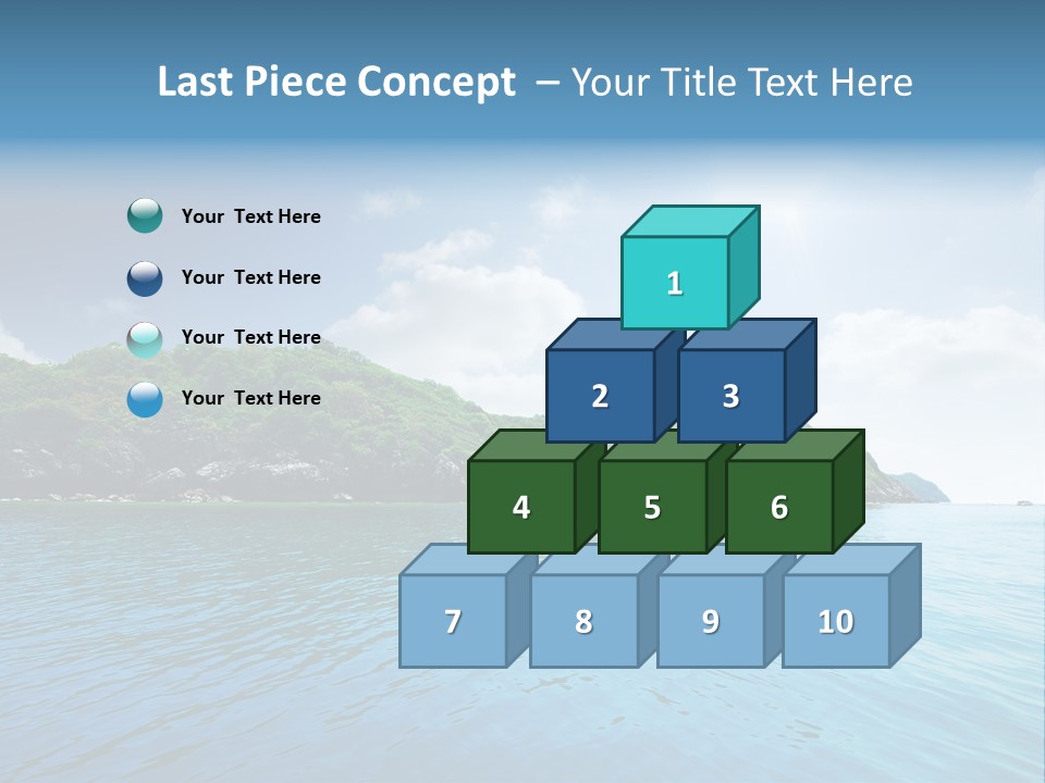 Rock Sand Turquoise PowerPoint Template