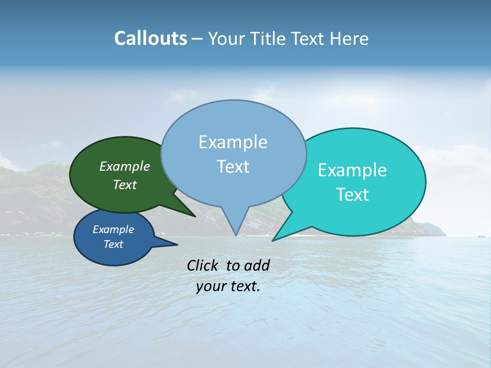 Rock Sand Turquoise PowerPoint Template