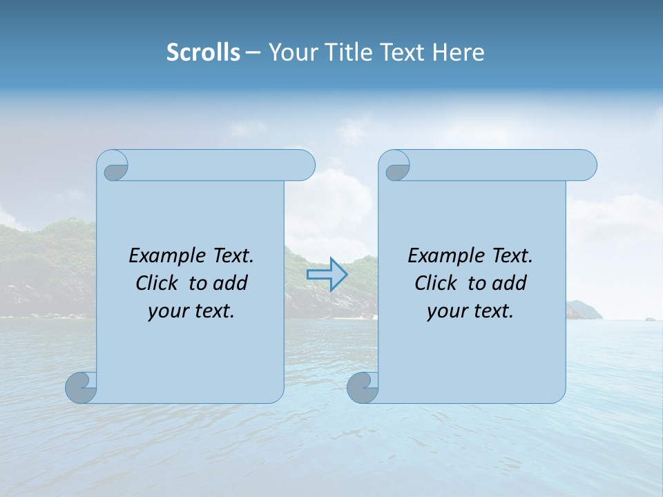 Rock Sand Turquoise PowerPoint Template