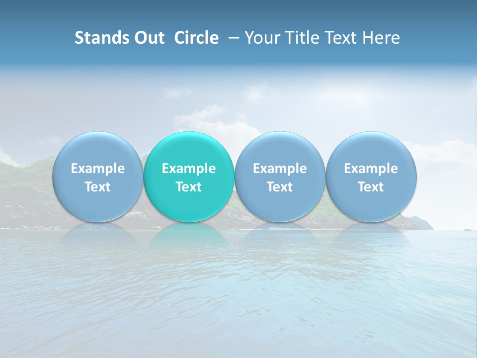Rock Sand Turquoise PowerPoint Template